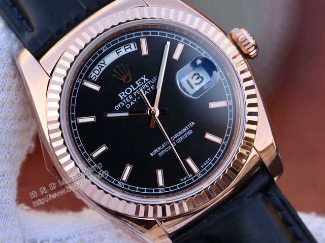 勞力士Day-Date系列手錶 Rolex最經典的系列男士皮帶腕表  gjs1853